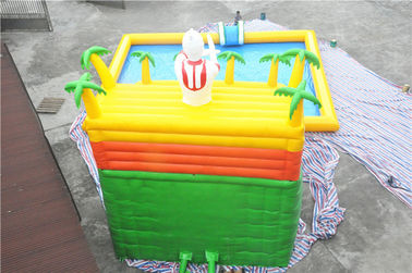 বিনোদন জন্য স্লাইড সঙ্গে টেকসই বিগ সুপারম্যান এয়ার Inflatable Aqua পার্ক