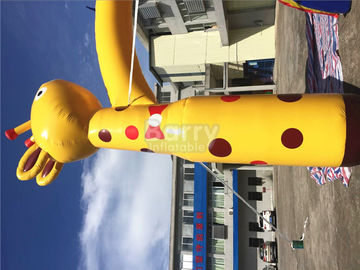 লোগো মুদ্রণ এসসিটি EN71 সঙ্গে ইভেন্ট জন্য হলুদ জিরাফ Inflatable Arch