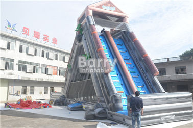 গ্রে সামার বাণিজ্যিক স্প্ল্যাশ দৈত্য Inflatable জল স্লাইড 25x4.3x9.5M