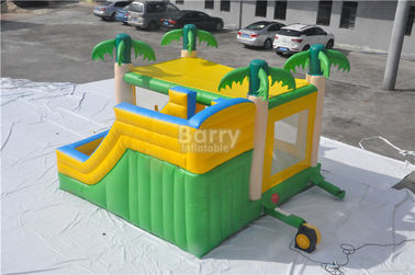 বড় পাম গাছ জঙ্গল Inflatable কম্বো, বাচ্চাদের Bounce হাউস