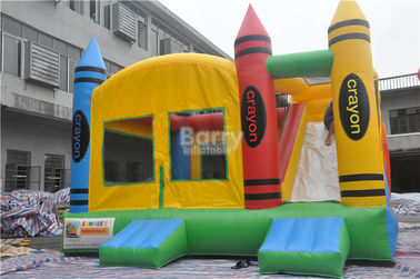 পিভিসি Tarpaulin Inflatable কম্বো, স্লাইড সঙ্গে 5x4x3.6m কিডস Inflatable বাউন্স হাউস
