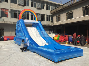 শিশুদের জন্য ডুয়েল রেইনবো Inflatable জল স্লাইড, দৈত্য Inflatable খেলার মাঠ