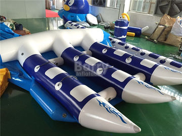 উত্তেজনাপূর্ণ inflatable জল খেলনা, সমুদ্রের জন্য Towable Inflatable Flyfish কলা নৌকা
