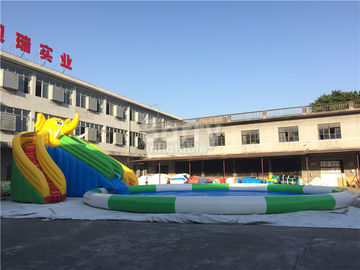 0.55 মিমি পিভিসি Tarpaulin কিডস / Inflatable জল গেম জন্য Inflatable জল স্লাইড পার্ক