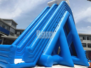 ব্লু ডাবল লেন জল পুল আগুনের retardant জন্য দৈত্য Inflatable স্লাইড