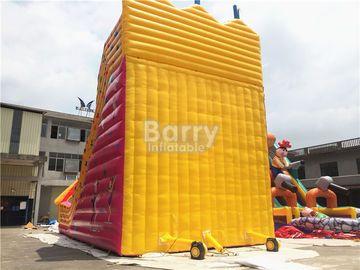কাস্টম তৈরি কিডস Inflatable স্লাইড একক লেন হলুদ 12x7x10m