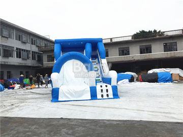 শিশু / বাড়ির পিছনের দিকের উঠোন জল স্লাইড জন্য নীল ছোট বাণিজ্যিক Inflatable স্লাইড