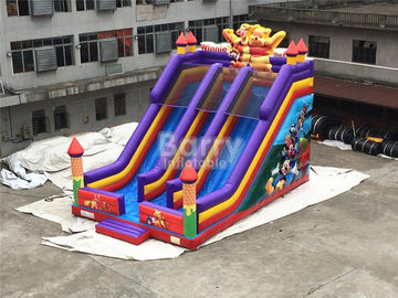 পেশাগত ডবল লেন্স Bear কিডস Inflatable স্লাইড 12 * 8 * 8 মি অথবা স্বনির্ধারিত