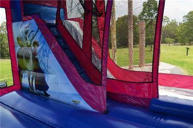 ই এম মুদ্রণ Inflatable বাউন্সার স্লাইড, বাণিজ্যিক ডিজনি ফ্রোজেন C4 কম্বো જમ્પિંગ কাসল