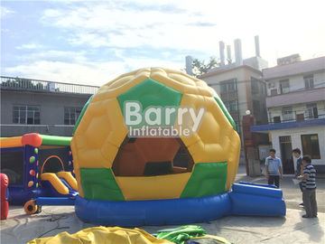 বাণিজ্যিক Inflatable ফুটবল বাউন্সার, পিভিসি Tarpaulin সকার ব্লাউস আপ বাউন্স হাউস