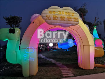 প্রবেশ করুন রঙিন Inflatable বিজ্ঞাপন পণ্য, LED বিজ্ঞাপন বাণিজ্যিক জন্য আর্ক উড়িয়ে