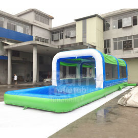 সহজ সেট আপ Inflatable জল স্লাইড পিভিসি সিল্ক স্ক্রিন মুদ্রণ / স্লিপ এন স্লাইড গাট্টা