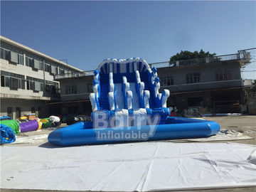 বহিরঙ্গন ওয়েভ Inflatable জল পুল স্লিপ এন স্লাইড / জল ক্রীড়া গেম পিভিসি Tarpaulin উপাদান