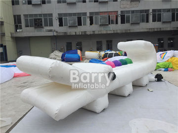 হোয়াইট রঙ দিয়ে খালেদা কুমির Inflatable বিজ্ঞাপন পণ্য / কাস্টম Inflatable আলোর বিজ্ঞাপন