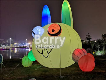 বিজ্ঞাপন জন্য বহিরঙ্গন ক্রিসমাস Lovely Inflatable খরগোশ আলোর বেলুন