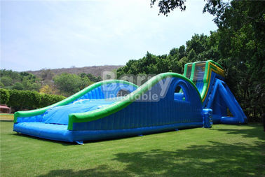 0.55 মিমি পিভিসি Tarpaulin জায়েন্ট Inflatable স্লাইড ইভেন্ট জন্য / বিশাল 42ft টাল ড্রপ Kick জল স্লাইড