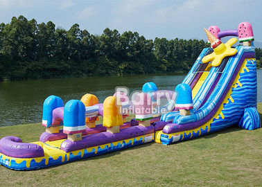 24 FT আইস পপ স্লিপ এন স্লাইড, খেলার মাঠ জন্য বৃহত্তম inflatable জল স্লাইড