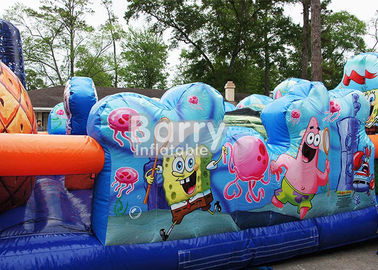 প্লেল্যান্ড Inflatable Spongebob Toddler প্রতিবন্ধক জন্য বাড়ির পিছনের দিকের উঠোন Inflatable বাউন্স হাউস