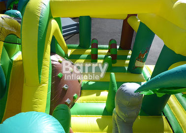বহিরঙ্গন এন ইন্ডোর পিভিসি উপাদান সরঞ্জাম খেলনা জঙ্গল থিম বড় বাচ্চা Inflatable খেলার মাঠ