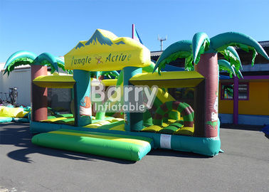 বহিরঙ্গন এন ইন্ডোর পিভিসি উপাদান সরঞ্জাম খেলনা জঙ্গল থিম বড় বাচ্চা Inflatable খেলার মাঠ