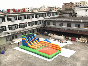 0.55 মিমি পিভিসি Tarpaulin বাচ্চাদের খেলার মাঠ জন্য এয়ার জাম্প খেলা সঙ্গে Inflatable কম্বো স্লাইড