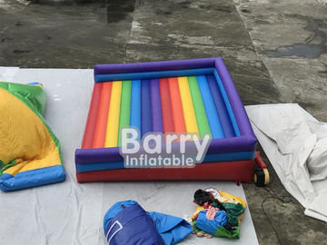 রেনবো Inflatable জাম্পিং বিছানা Inflatable বাউন্সার মগজ খেলার জন্য মজার আউটডোর Inflatable খেলা গেম