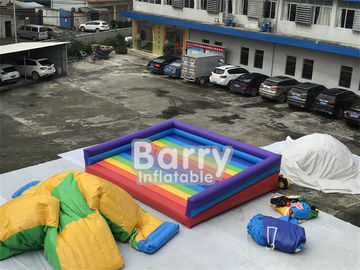 রেনবো Inflatable জাম্পিং বিছানা Inflatable বাউন্সার মগজ খেলার জন্য মজার আউটডোর Inflatable খেলা গেম