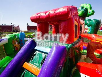 কাস্ট পার্টি সময় খেলার মাঠ Inflatable জাম্পিং বাউন্স জন্য বাধা কোর্স আপ কাস্টম