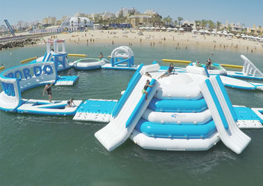 ইকো - বন্ধুত্বপূর্ণ দৈত্য Inflatable ভাসমান ওয়াটার পার্ক / সমুদ্র জন্য Inflatable Aqua পার্ক
