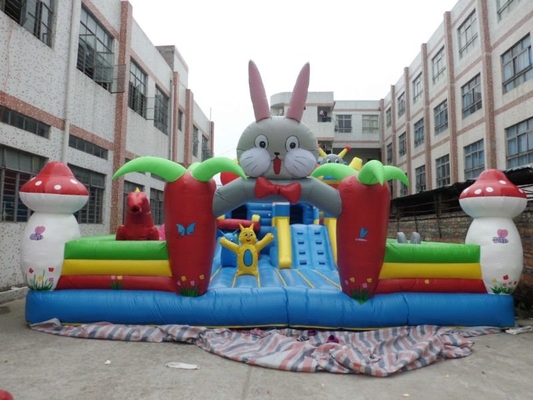 কার্টুন 0.55mm PVC Tarpaulin Inflatable Fun City