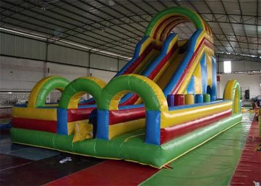 রঙিন বাণিজ্যিক 18 ফুট Inflatable স্লাইড / Inflatable স্লিপ এন স্লাইড