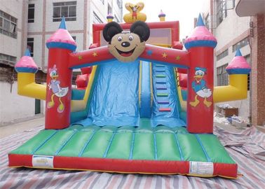 চতুর মিকি মাউস বাণিজ্যিক Inflatable স্লাইড, Inflatable গার্ডেন স্লাইড