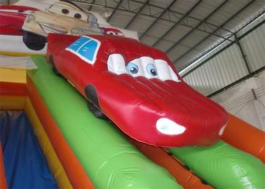 পিভিসি Tarpaulin বাণিজ্যিক Inflatable স্লাইড, গাড়ির আকার Inflatable রঙিন স্লাইড