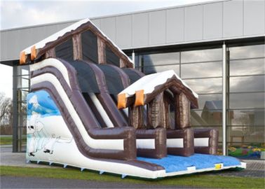 সম্পূর্ণ মুদ্রণ বাণিজ্যিক Inflatable স্লাইড, হাউস ডিজাইন সঙ্গে আকর্ষণীয় Inflatable খেলার মাঠ স্লাইড