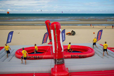 বিশাল Inflatable বিচ খেলনা লোগো মুদ্রণ সঙ্গে ভলিবল কোর্ট আপ গাট্টা