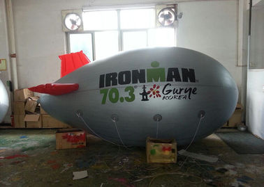 সিলভার রঙ Inflatable বিজ্ঞাপন পণ্য Blimp / এয়ার প্লেন বেলুন