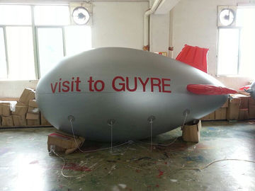 সিলভার রঙ Inflatable বিজ্ঞাপন পণ্য Blimp / এয়ার প্লেন বেলুন