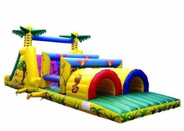 রঙিন Inflatable জঙ্গল Obstacle কোর্স / কিডস জন্য Toddler Obstacle কোর্স