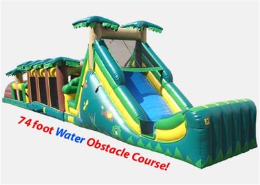 ইন্টারেক্টিভ গেমস জন্য 74 ফুট আউটডোর কিডস Inflatable Obstacle কোর্স