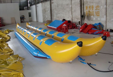 ডাবল লেন ইনফ্ল্যায়েবল ফ্লাইং মাছ নৌকা, পিভিসি Tarpaulin জল ক্রীড়া খেলা জন্য inflatable কলা নৌকা