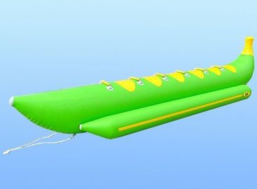 সবুজ 0.9 মিমি পিভিসি প্রাপ্তবয়স্ক Inflatable Towable কলা নৌকা 6 আসন সঙ্গে