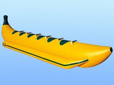 হলুদ Inflatable নৌকা খেলনা 6 ব্যক্তি Towable কলা জল খেলা টিউব