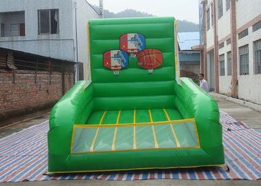 প্লেটো পিভিসি Tarpaulin Inflatable স্পোর্টস গেমস / শুটিং জন্য Inflatable বাস্কেটবল কোর্ট