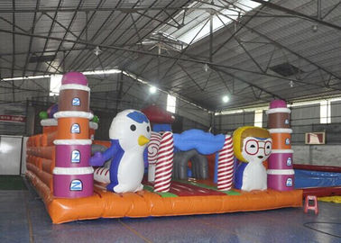 দৈত্য পশু খেলার মাঠ Inflatable শিশু স্লাইড সঙ্গে বাউন্সি কাসল