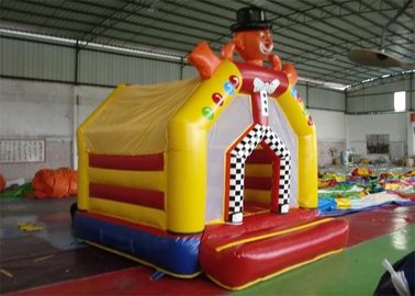 0.55 মিমি পিভিসি Tarpaulin ক্লাউন Inflatable পিছন কামরা জাম্পিং বাউন্সার / চাঁদ বাউন্স