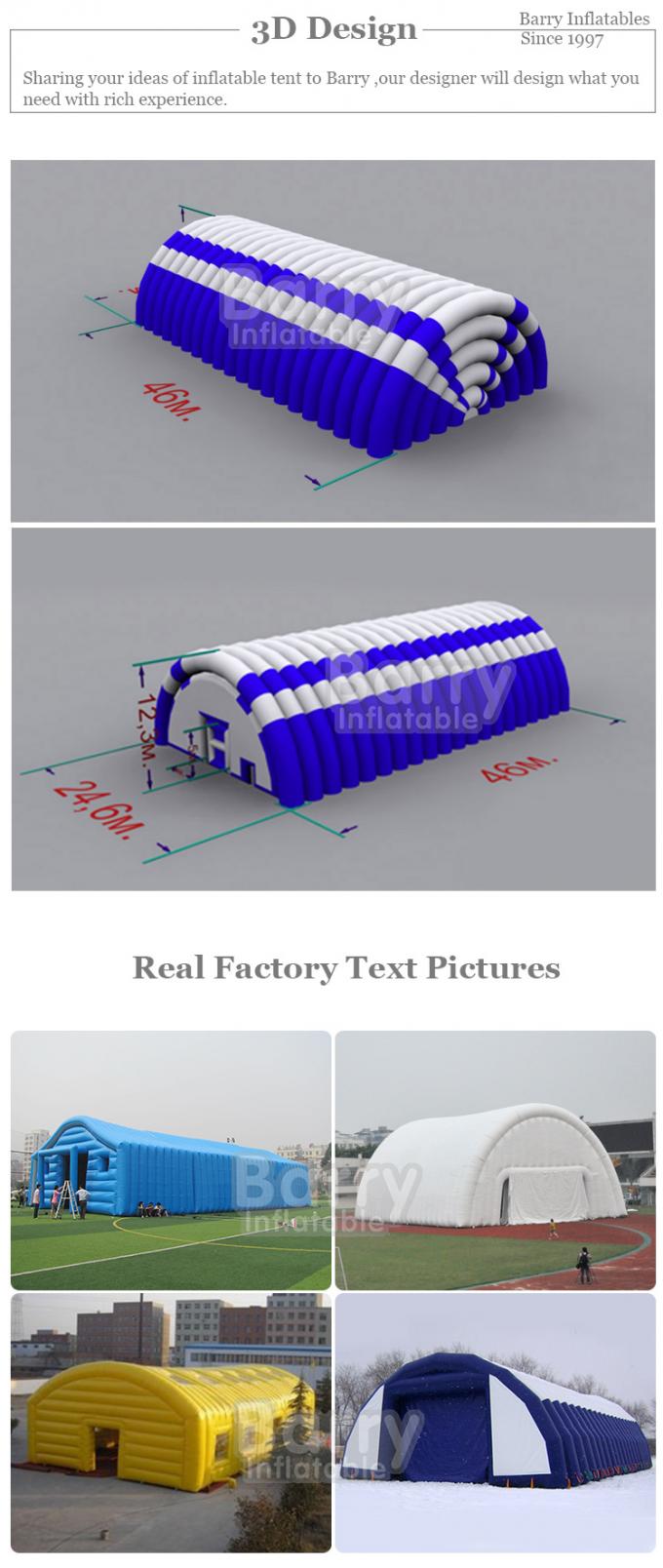 10m সাদা বায়ুরোধী ইনফ্ল্যাটেবল রেসকিউ টেন্ট UV সুরক্ষা 2