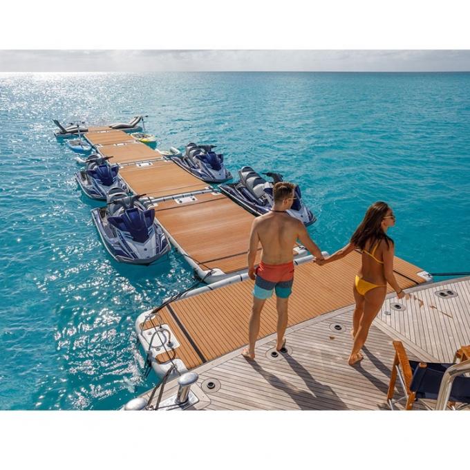 জল হ্রদ সমুদ্র অবসর T আকৃতির inflatable ভাসমান ইয়ট ডক পরিবার বন্ধুদের পার্টি 3