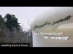 সাদা বিয়ের জাম্পার পিভিসি ঝাঁকুনি কাসল স্লাইড এবং বল গর্ত সঙ্গে