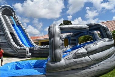 কাস্টমাইজড গার্ডেন দ্বৈত লেন ফ্যান জন্য Inflatable জল স্লাইড পুল
