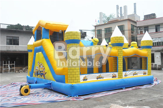 বহিরাগত কিডস  Inflatable বাউন্সি কাসল স্লাইড 0.55 মিমি পিভিসি Tarpaulin সঙ্গে